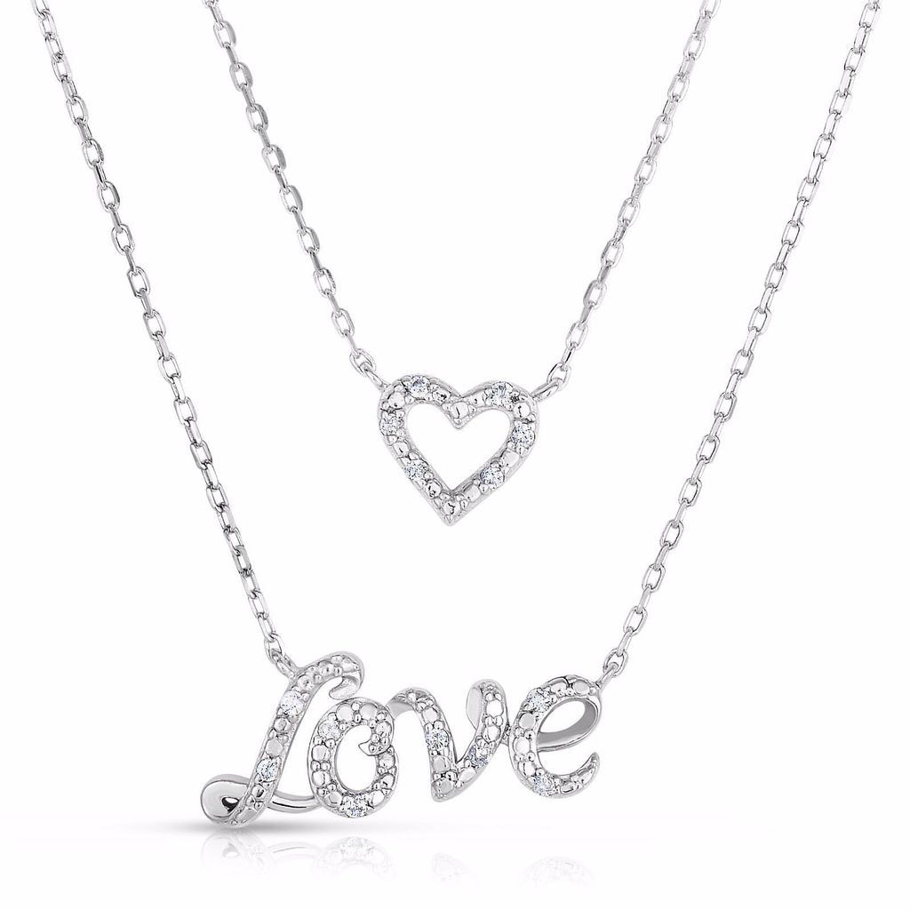 Pırlanta Altın Love Kalp Kolye