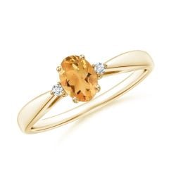 Sarı Topaz Altın Yüzük