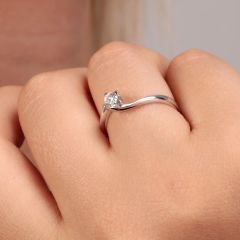 Pırlanta Altın 0.20 ct Tektaş Yüzük