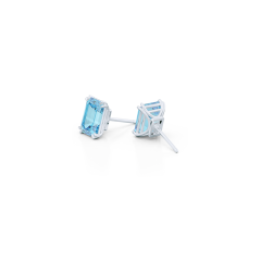 Blue Topaz Altın Küpe