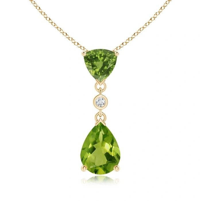 Pırlanta Altın Peridot Kolye