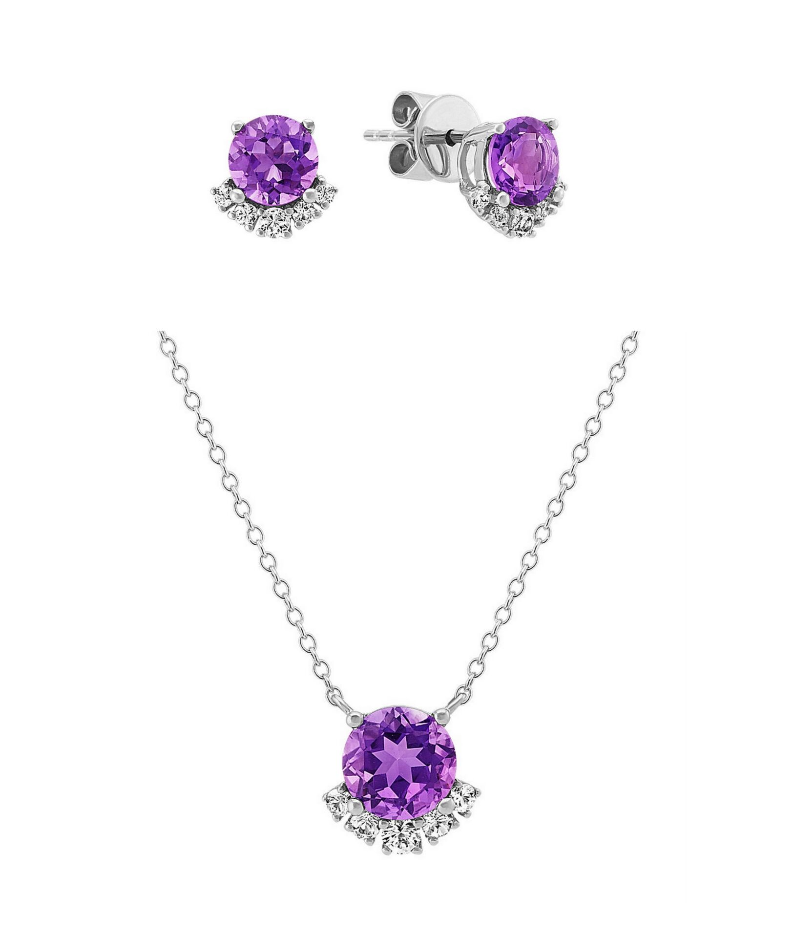 Pırlanta Altın Ametist Set