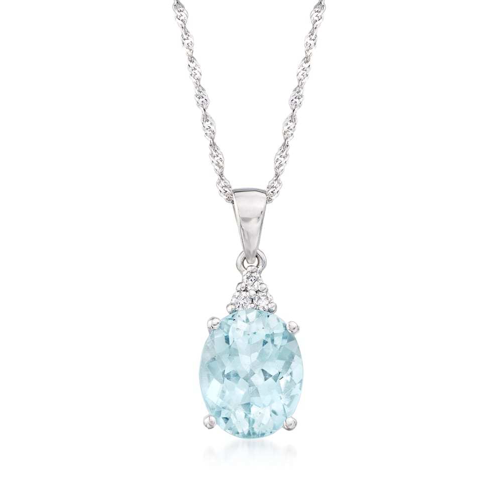 Pırlanta Blue Topaz Altın Kolye Gail