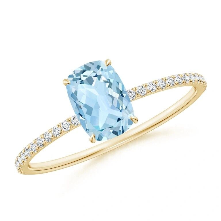 Altın Fantezi Blue Topaz Yüzük