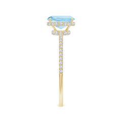 Altın Fantezi Blue Topaz Yüzük