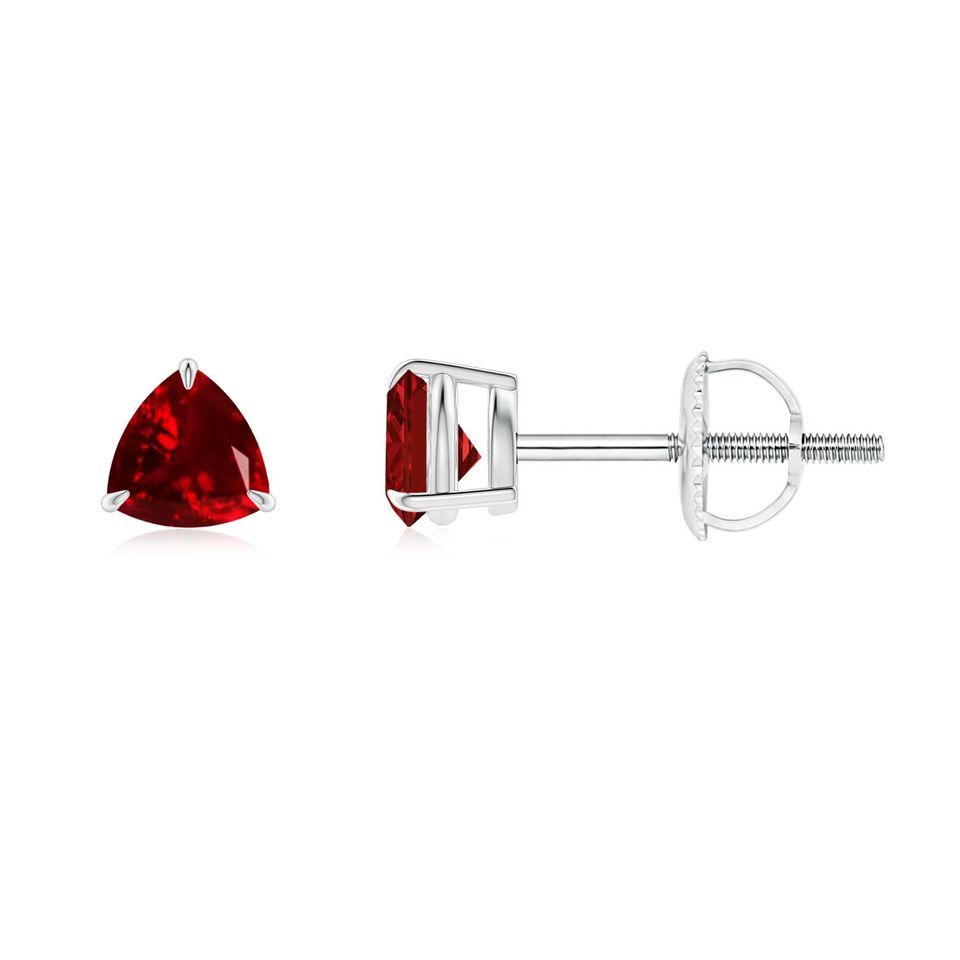 14 Ayar Altın Garnet Küpe