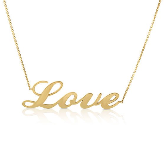 14 Ayar Altın Love Kolye