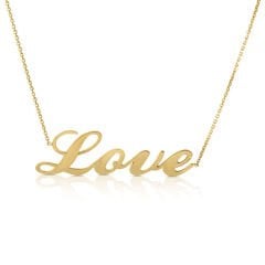 14 Ayar Altın Love Kolye
