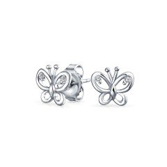 Pırlanta Altın Kelebek Küpe Butterfly