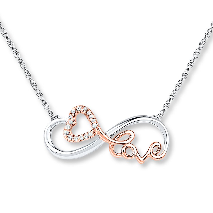 Pırlanta Altın Kalp ''Love'' Kolye