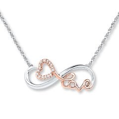 Pırlanta Altın Kalp ''Love'' Kolye