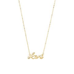 Pırlanta Altın ''Love'' Kolye