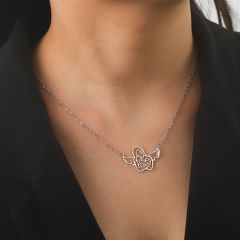 Gümüş Anne Çocuk Melek Kolye