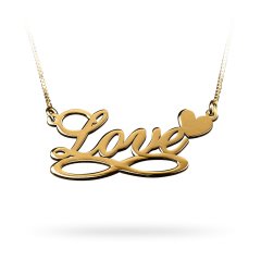 Sevgililer Günü Özel Altın ''Love'' Kolye